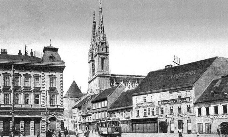 Trg bana Jelačića - Bakačeva ulica 1913. godine